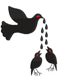 Mother Feeding Embroidery Design