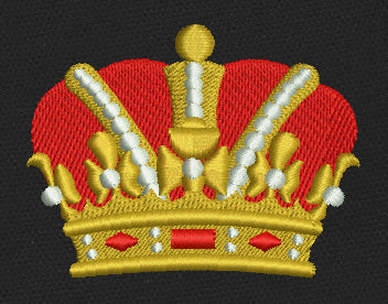 Crown Imperial Red Embroidery Design