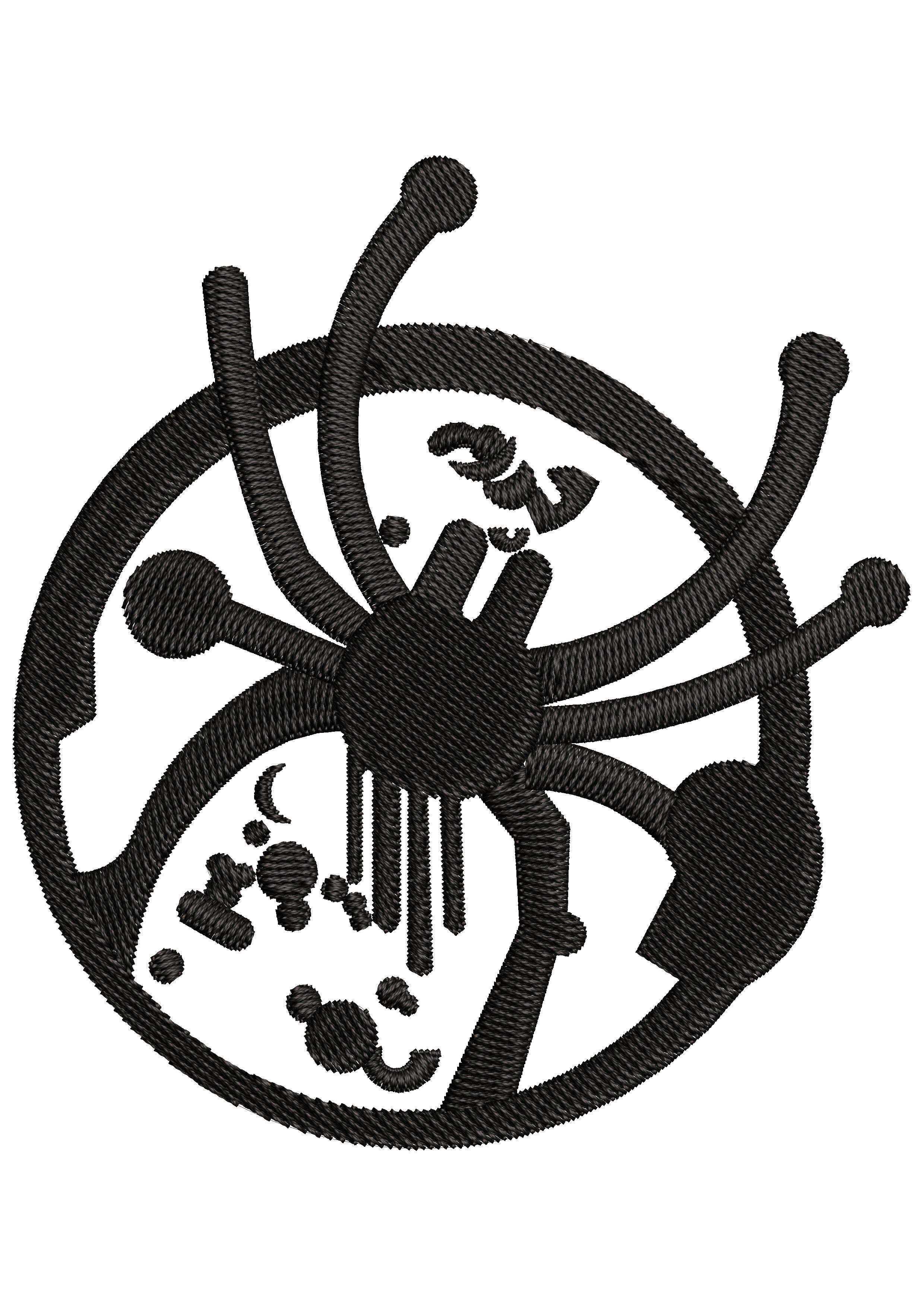 Sign Spider Embroidery Design