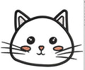 Cat Face Embroidery Design