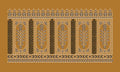 Golden Background And Vertical Lines Jacquard Border Embroidery Design