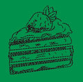 Layered Fruit Dessert Sketch Embroidery Design