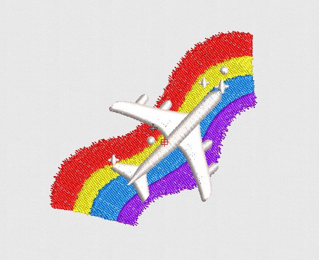 Plane Embroidery Design