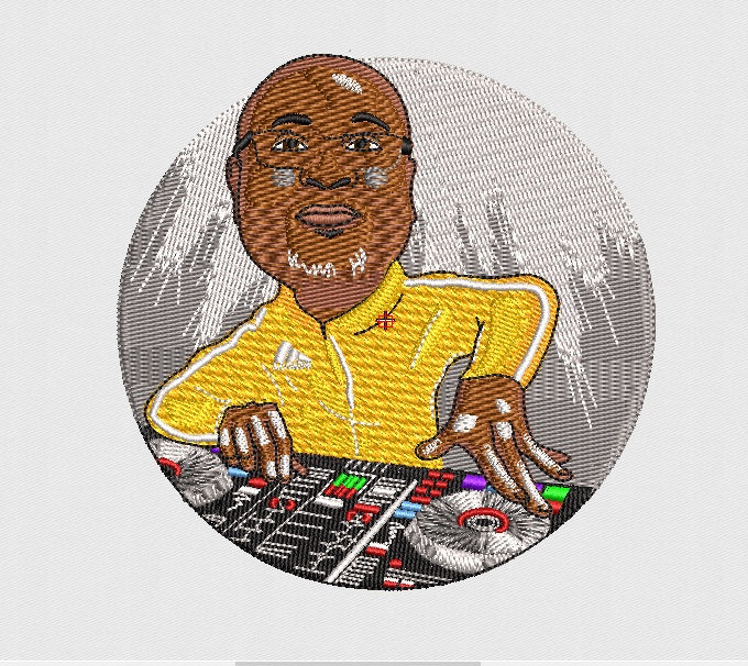 DJ Embroidery Design