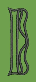 Stylized Letter B Embroidery Design