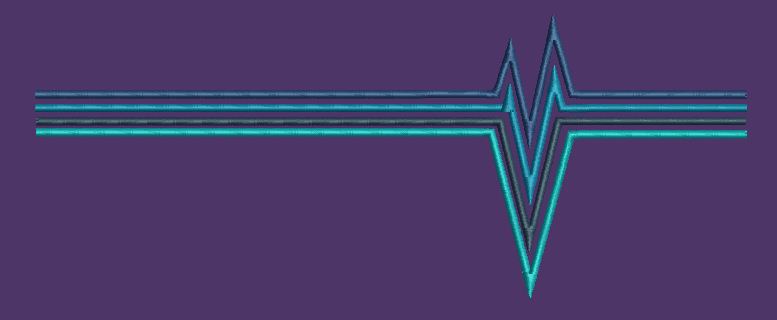 Linear Pulse Variation Embroidery Design