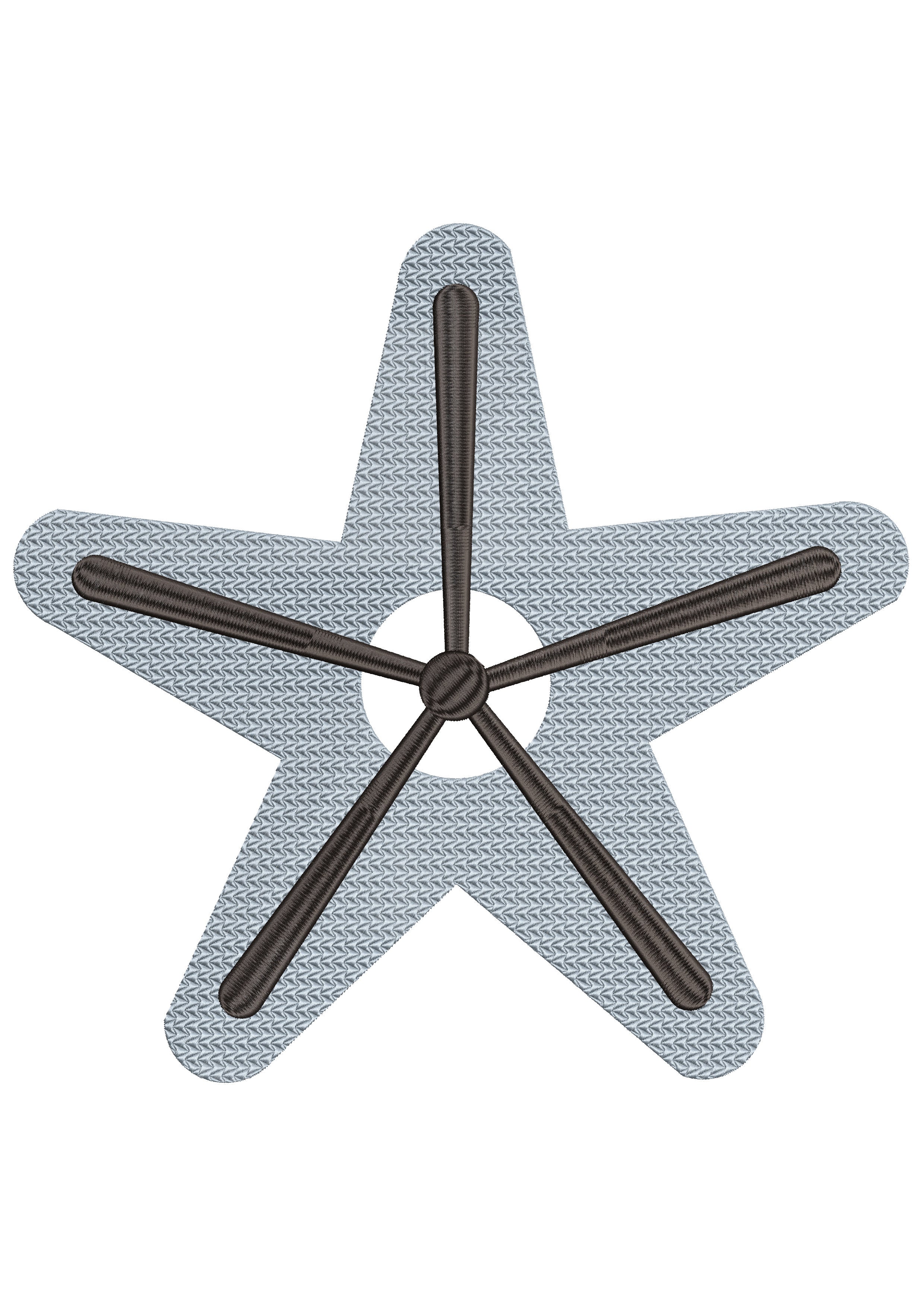 Star Fan Embroidery Design