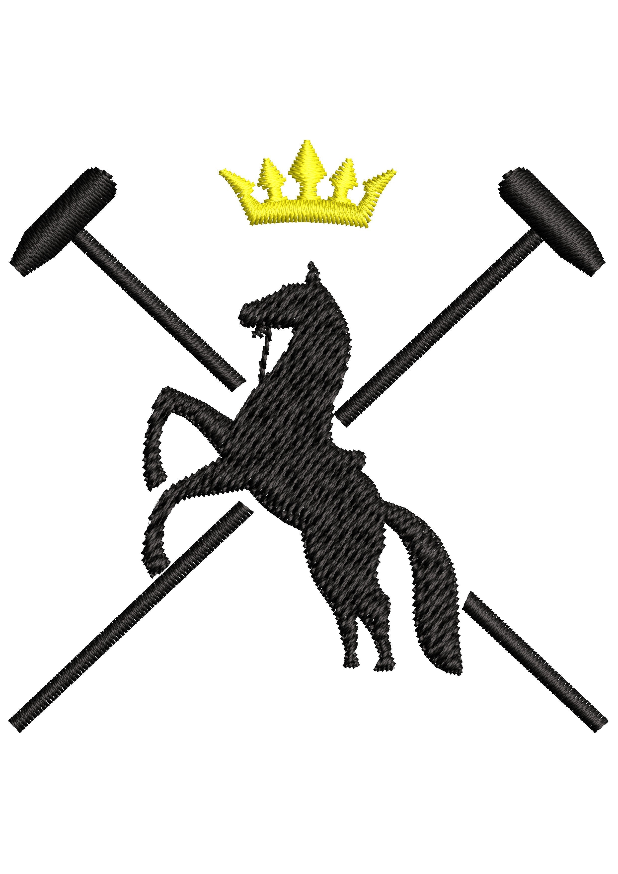 Horse King Embroidery Design