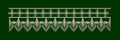 Emerald White Jhalar Swag Border - Dark Green & Silver White Embroidery Design