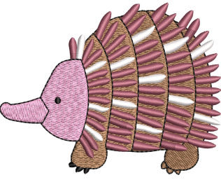 Hedgehog Embroidery Design
