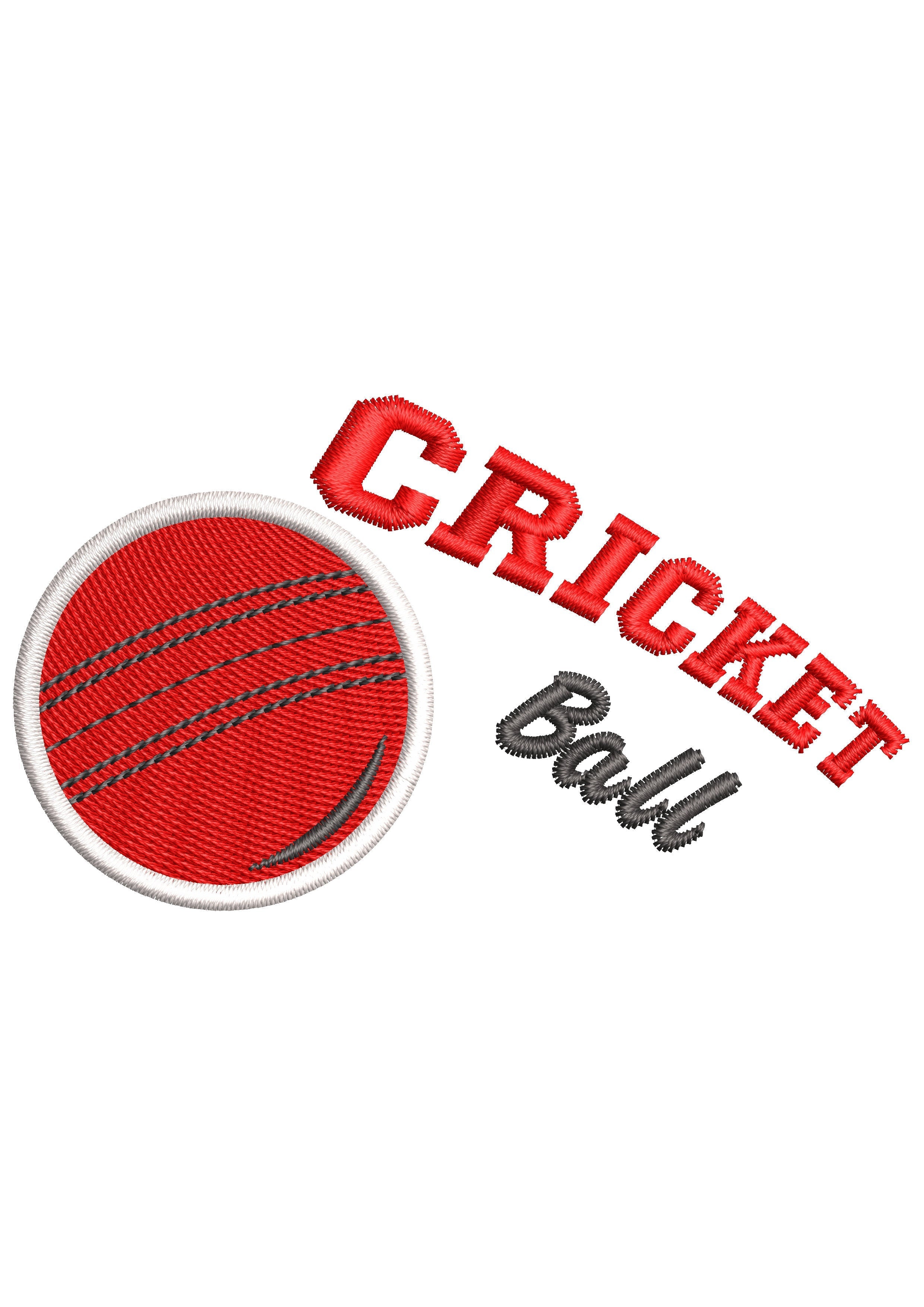 Cricket Ball Embroidery Design