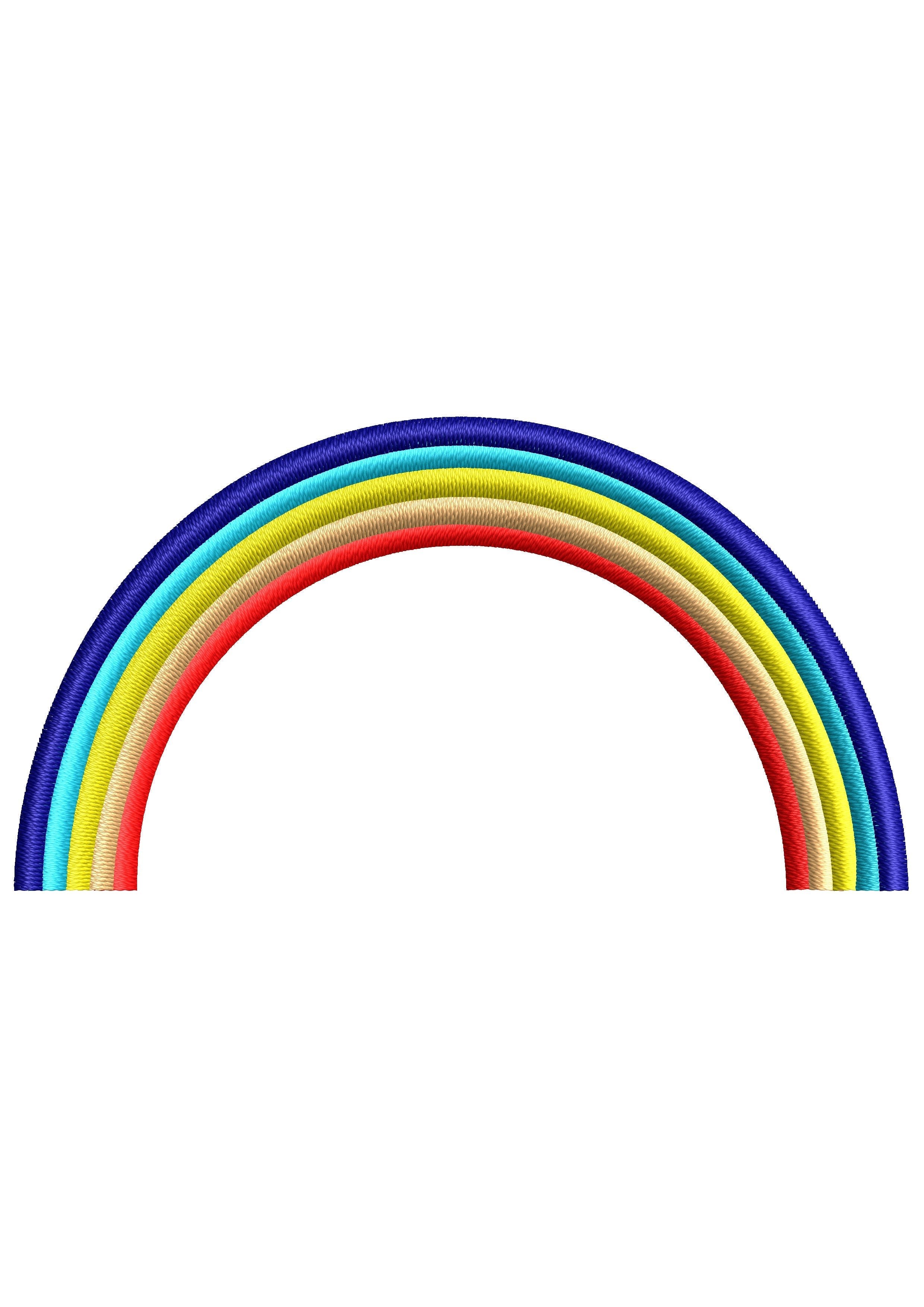 Rainbow Shine Embroidery Design