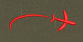 Airplane Split Red Embroidery Design