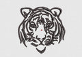 Tiger Embroidery Design