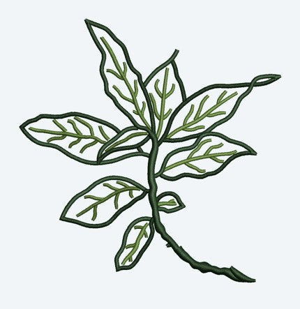 Leaf Embroidery Design