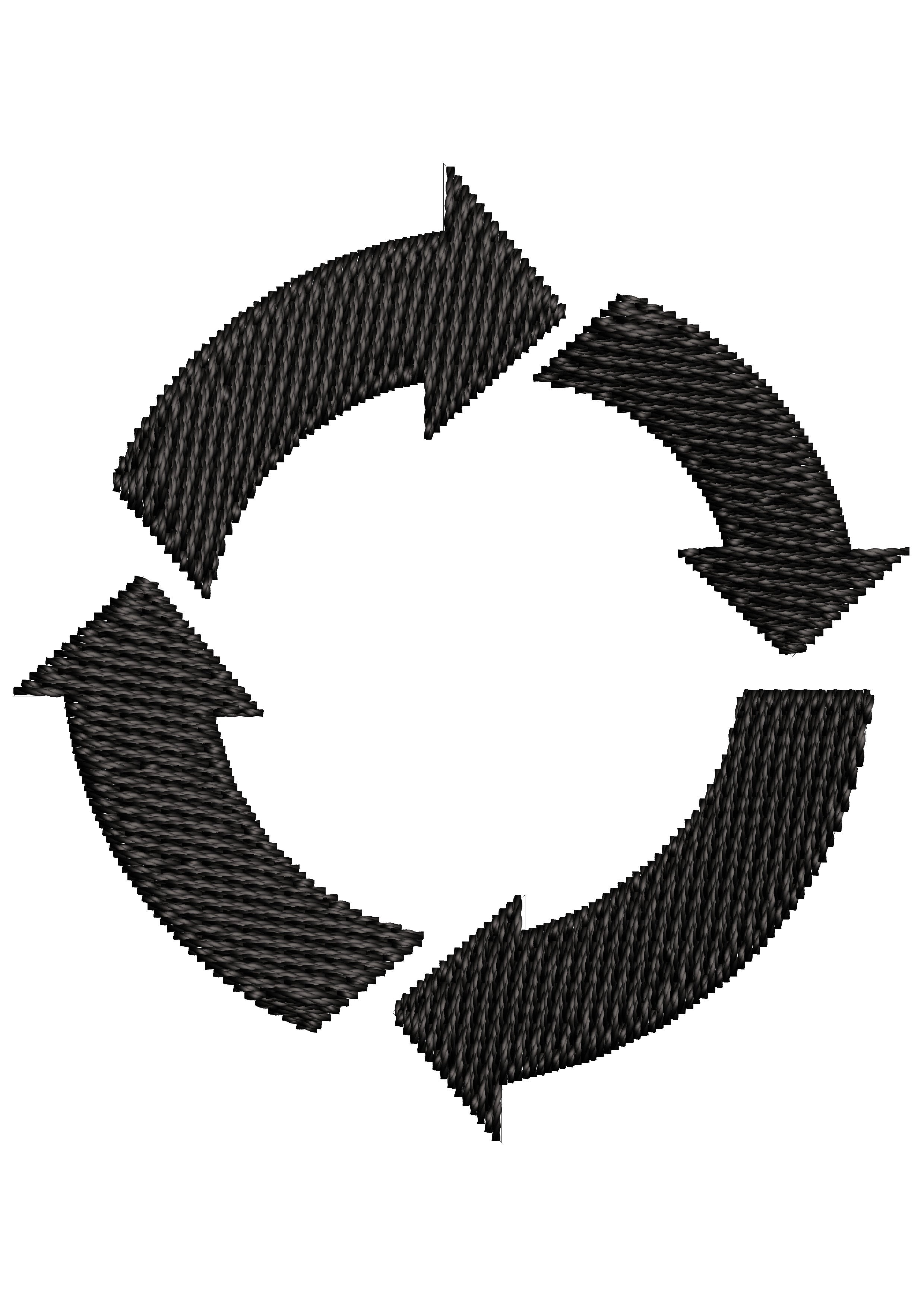 Re Cycle Embroidery Design