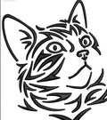 Cat Face Embroidery Design