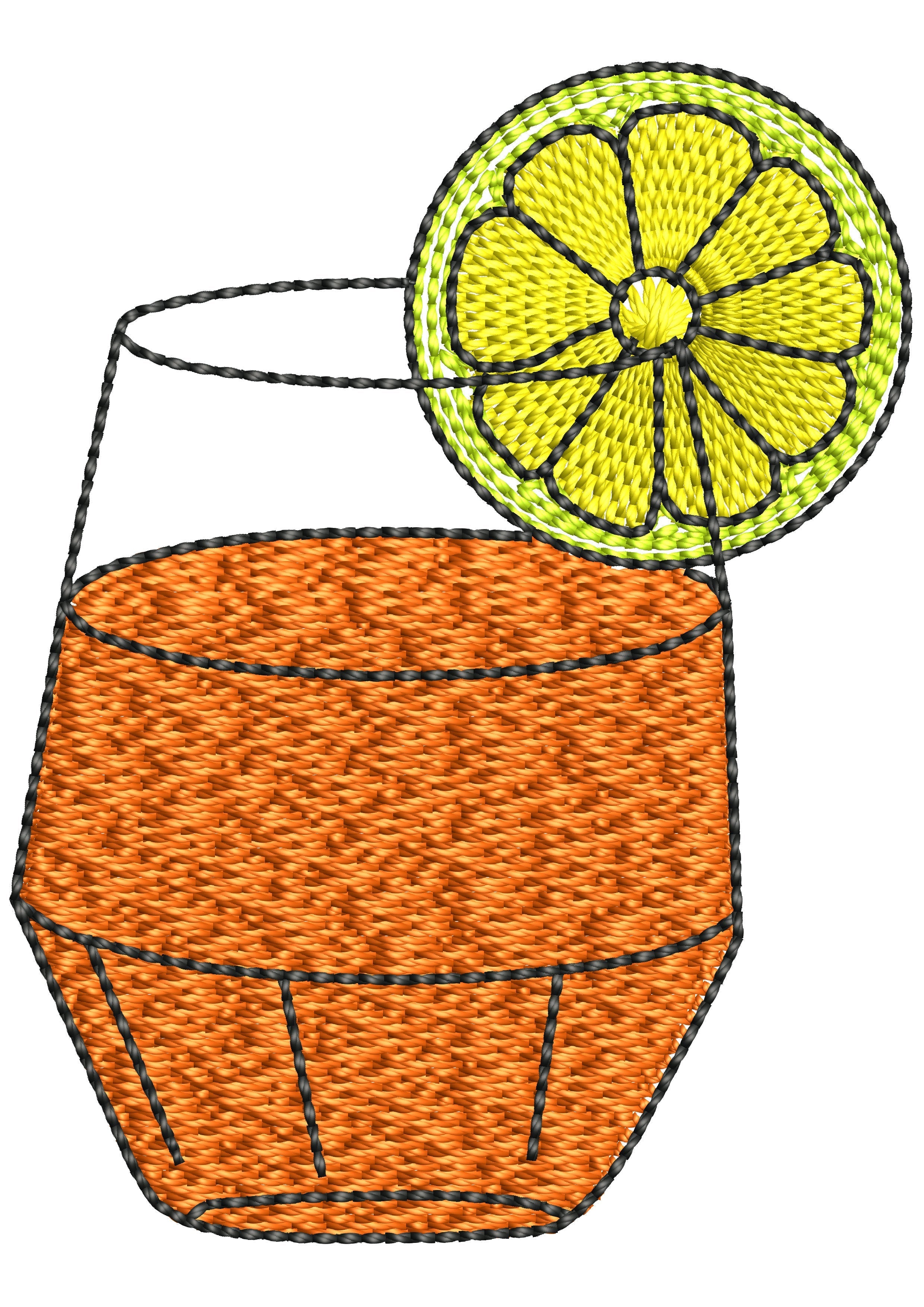 Drink Embroidery Design