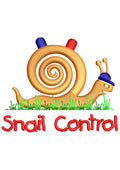 Snail Control Embroidery Design