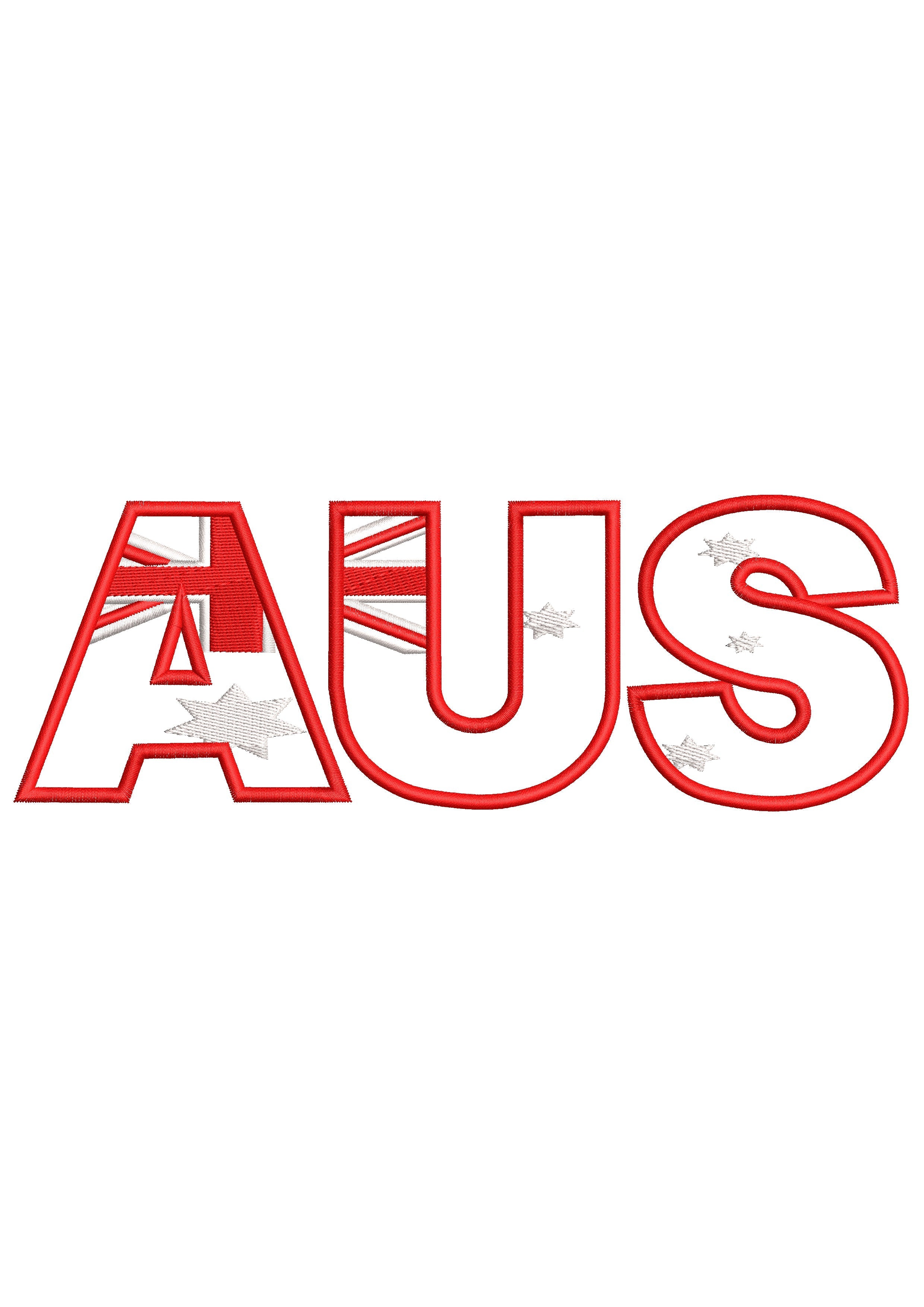 Aus Embroidery Design