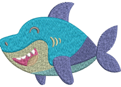 Shark Embroidery Design