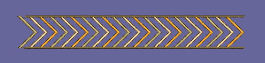 Geometric Chevron Stripe Border Embroidery Design
