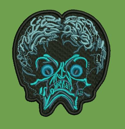 Bioluminescent Neural Entity Embroidery Design