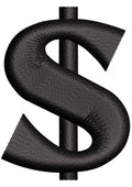Dollar Sign Embroidery Design