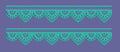 Scallop Lace Turquoise Border Embroidery Design