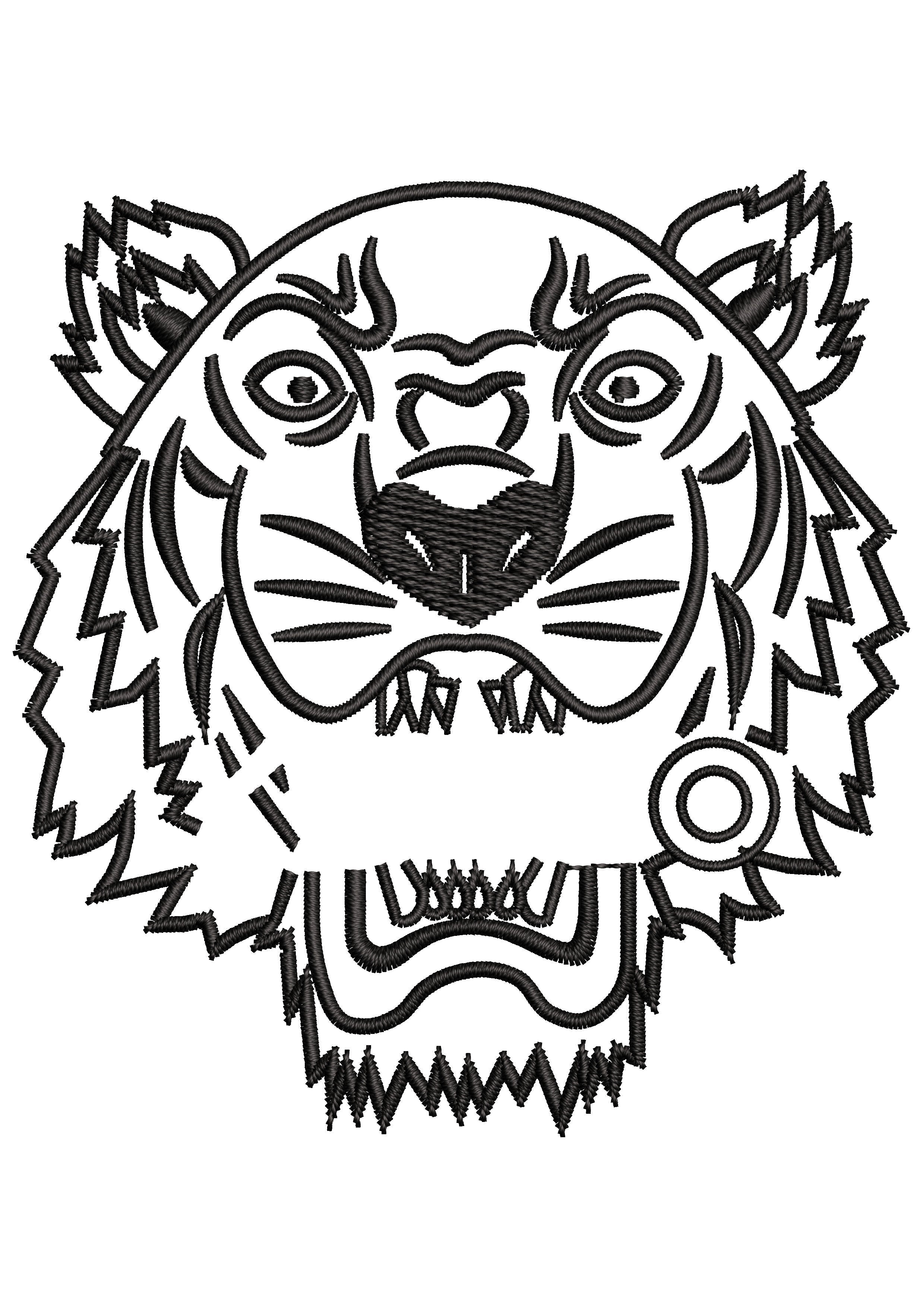 Cougar Head Embroidery Design