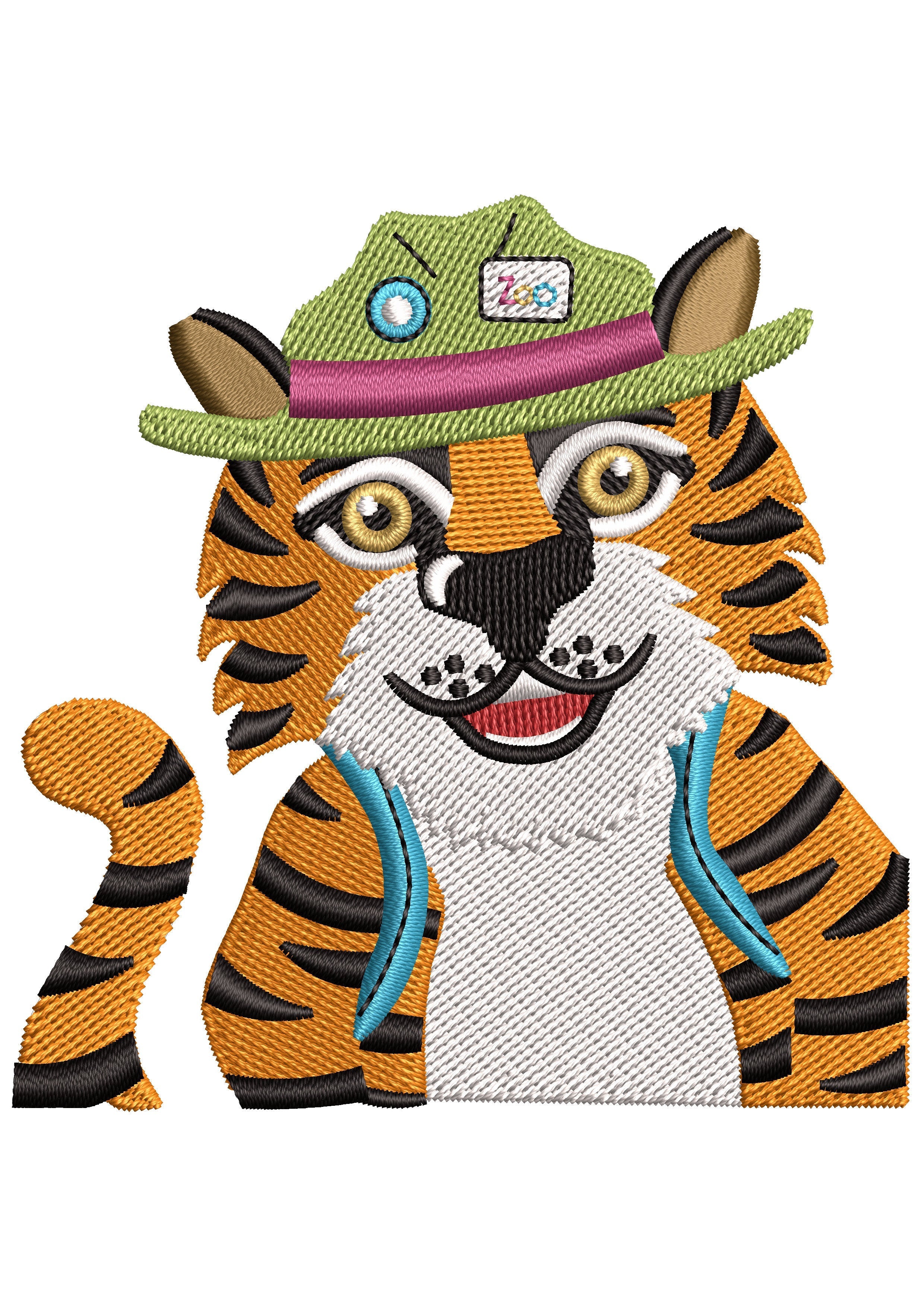 Jolly Lion Embroidery Design