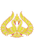 Two Peacock Embroidery Design