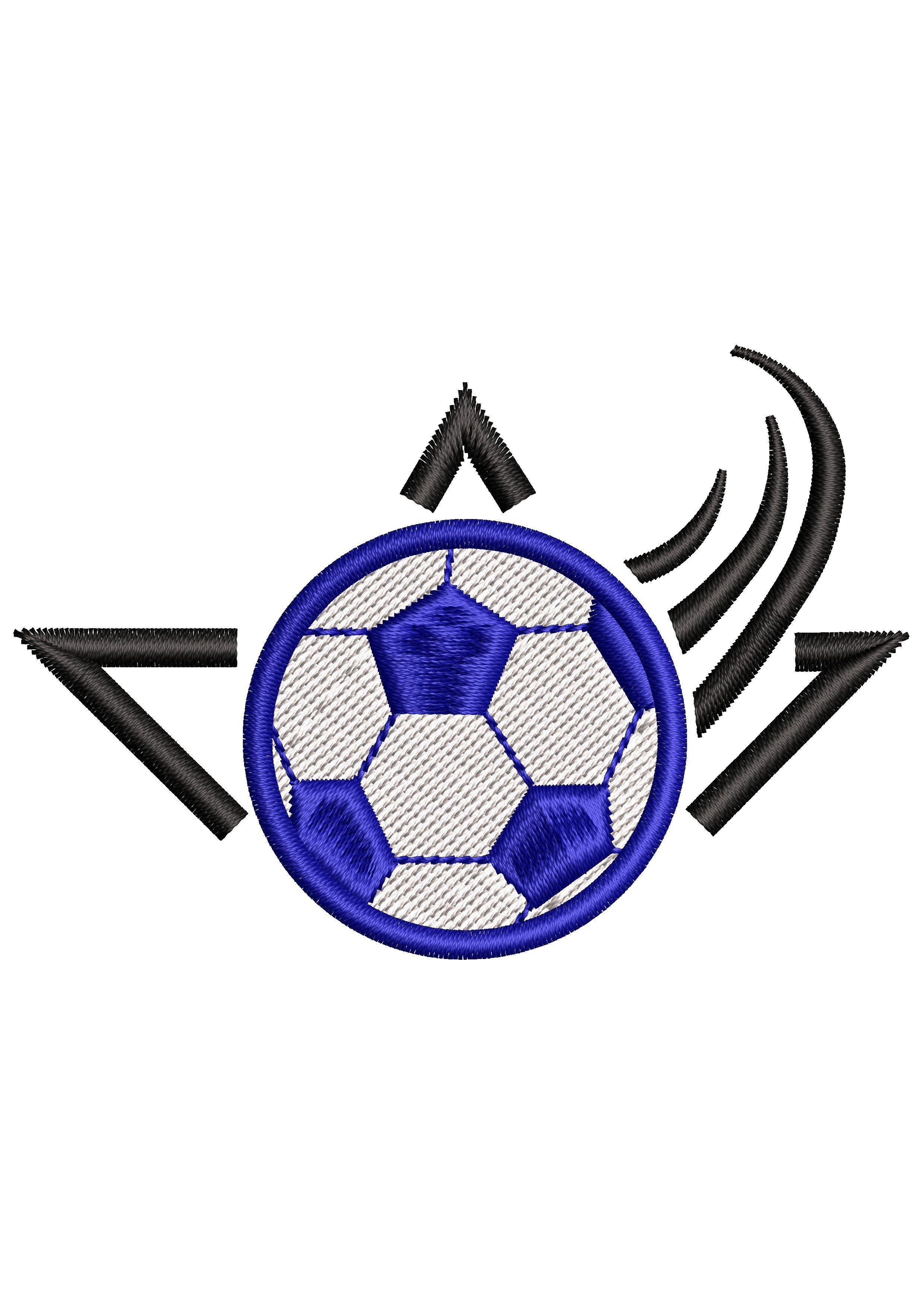 Football Star Embroidery Design