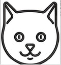 Cat Face Embroidery Design