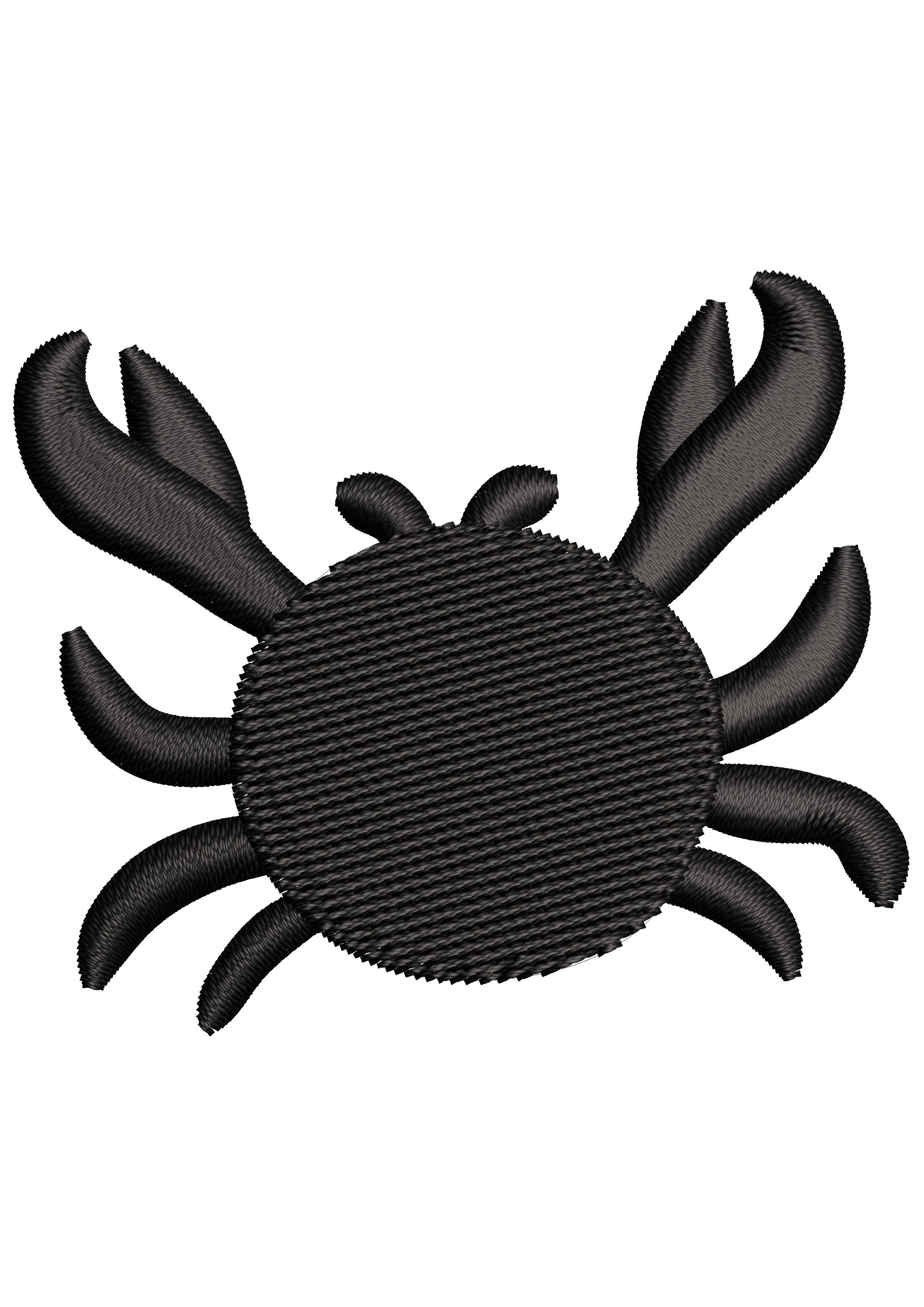 Crab Beach Embroidery Design