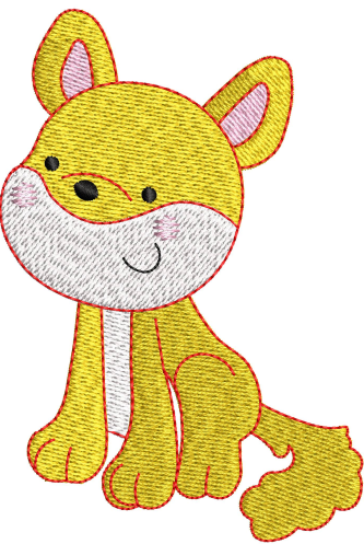 Red Fox Embroidery Design
