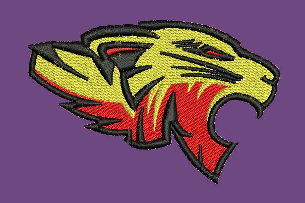 Fierce Feline Mascot Embroidery Design