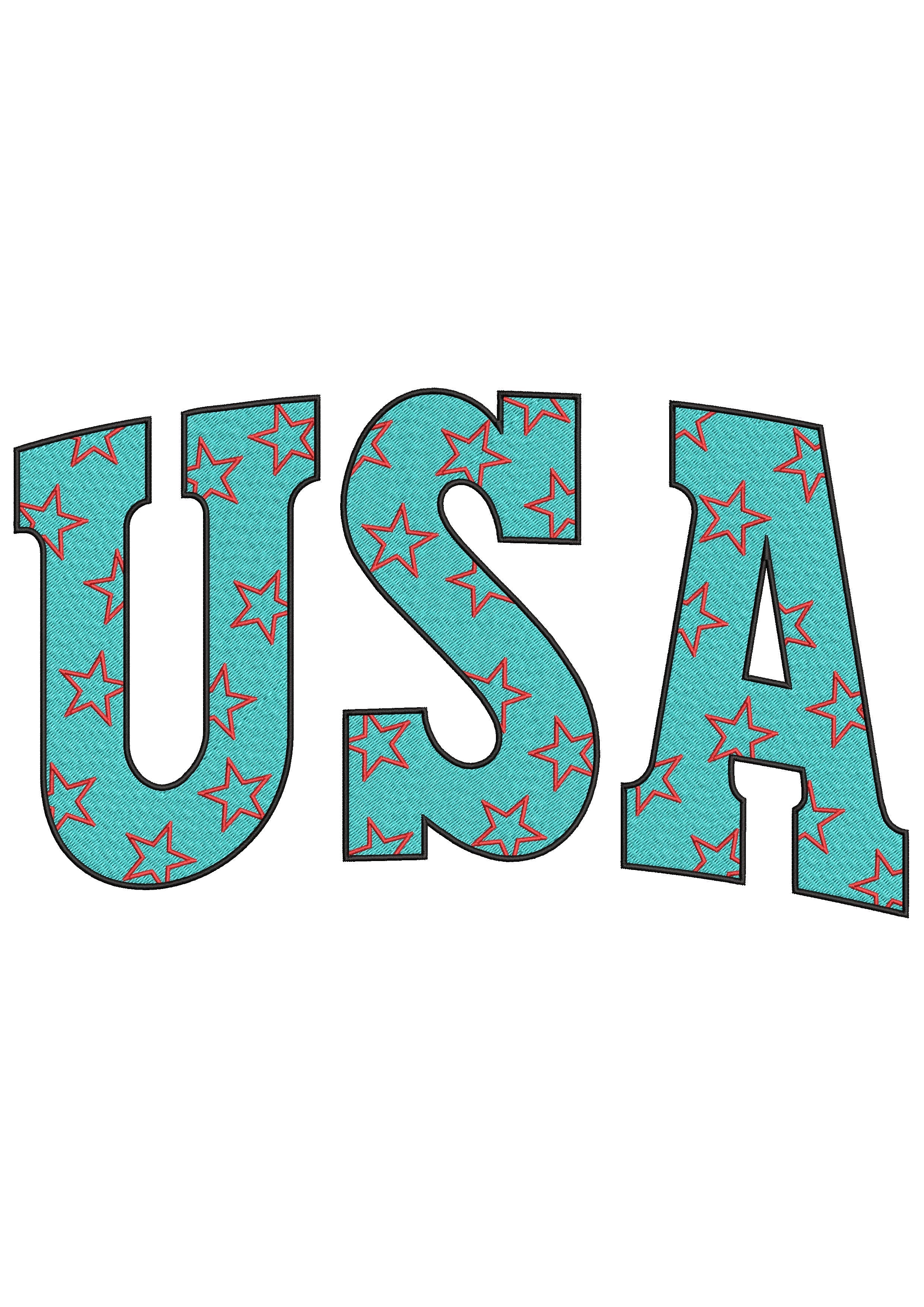 USA Multi Embroidery Design