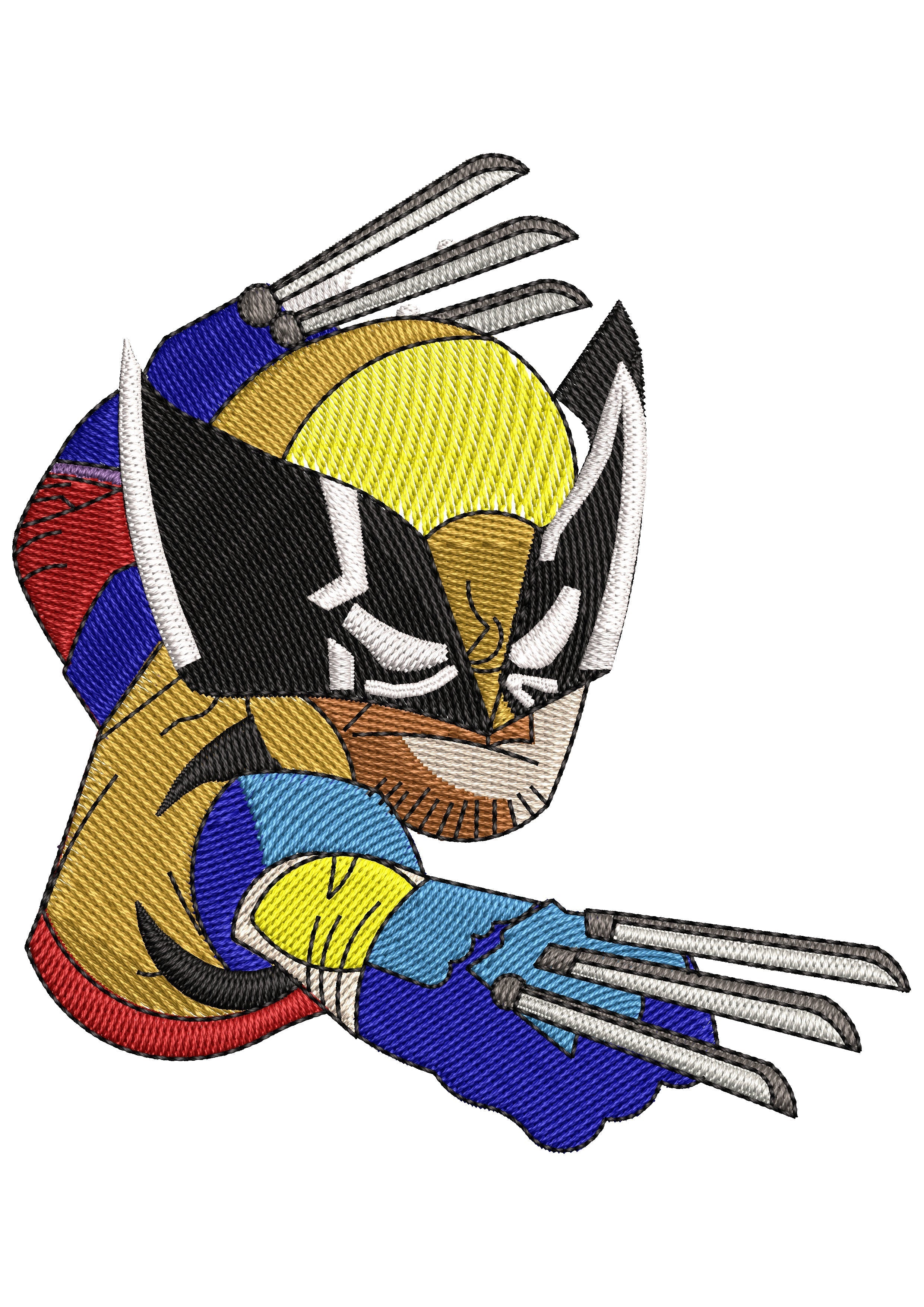 Cartoon Evil Embroidery Design
