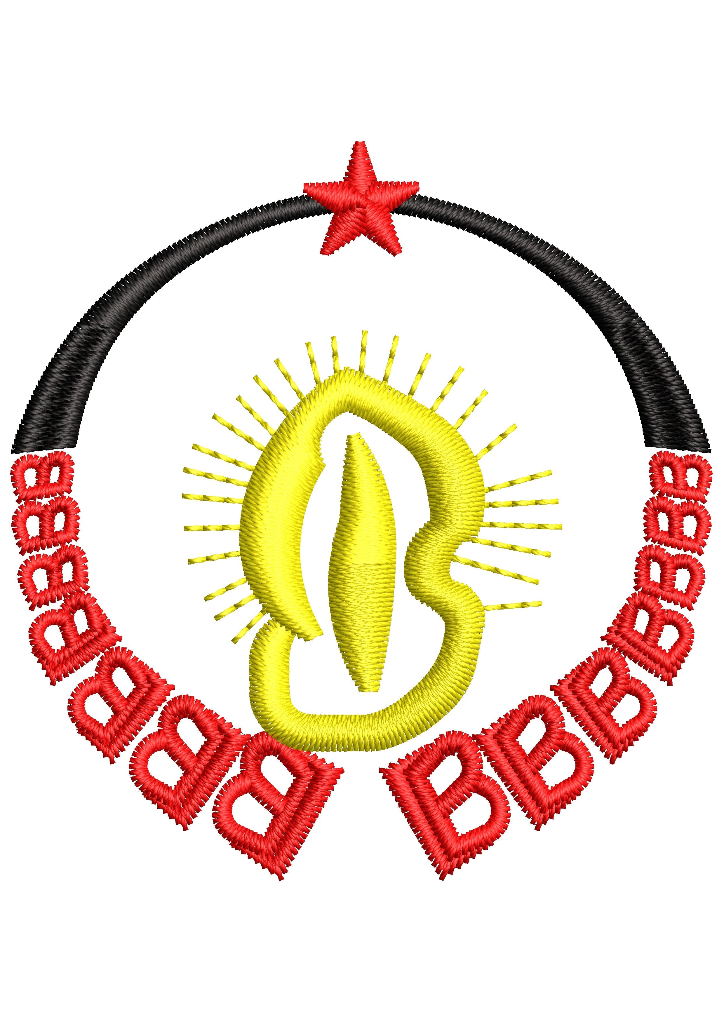 Star Of Pride Embroidery Design