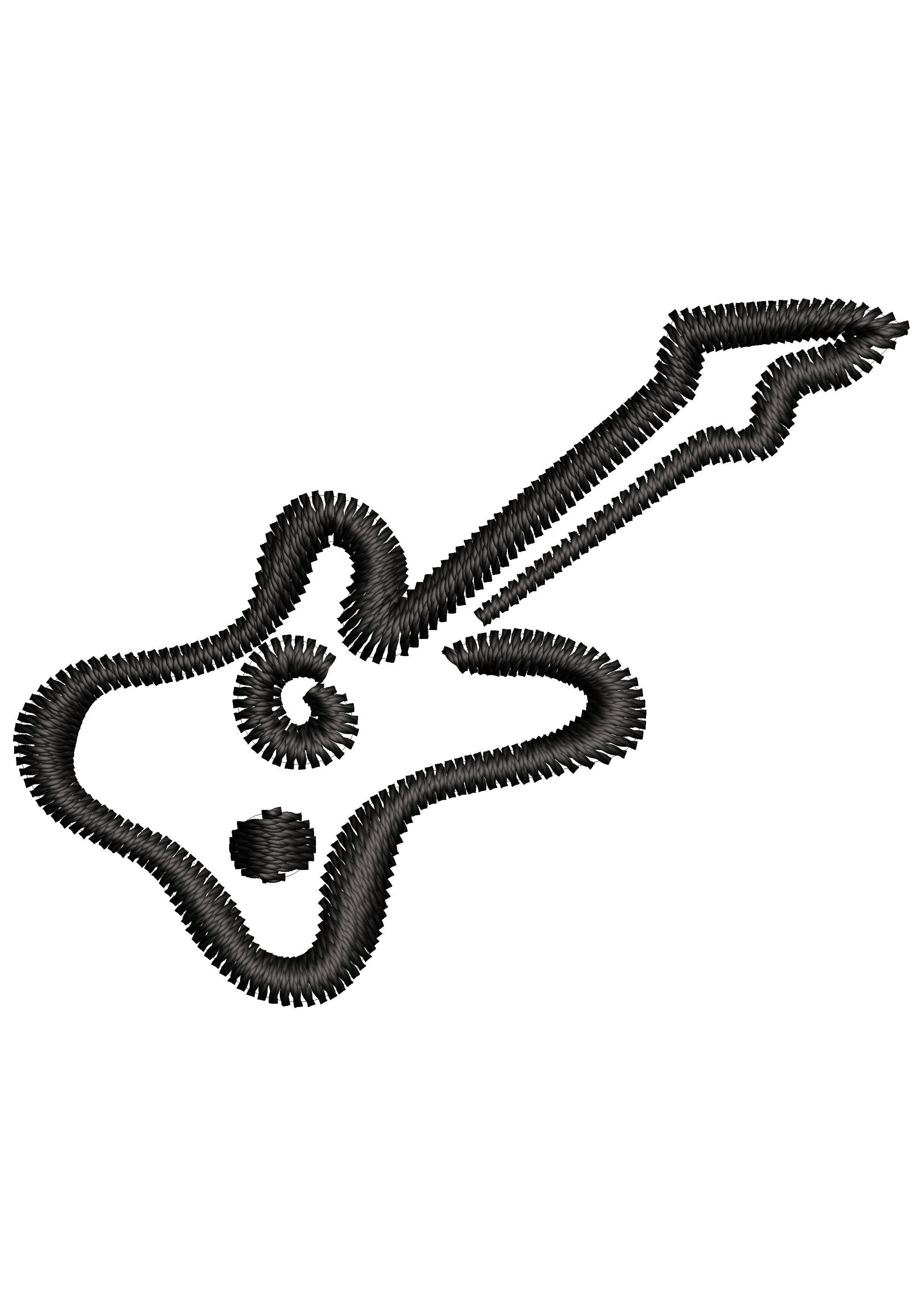 Guitar Embroidery Design
