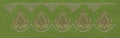 Floral Jacquard Woven Green Embroidery Design