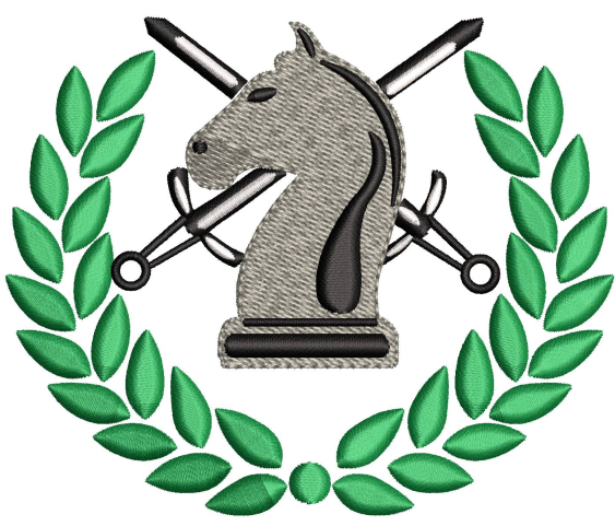 Horse With Flower Embroidery Design
