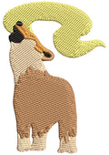 Baby Wolf Embroidery Design