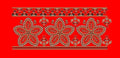 Five Petal Star Blossom Border Embroidery Design