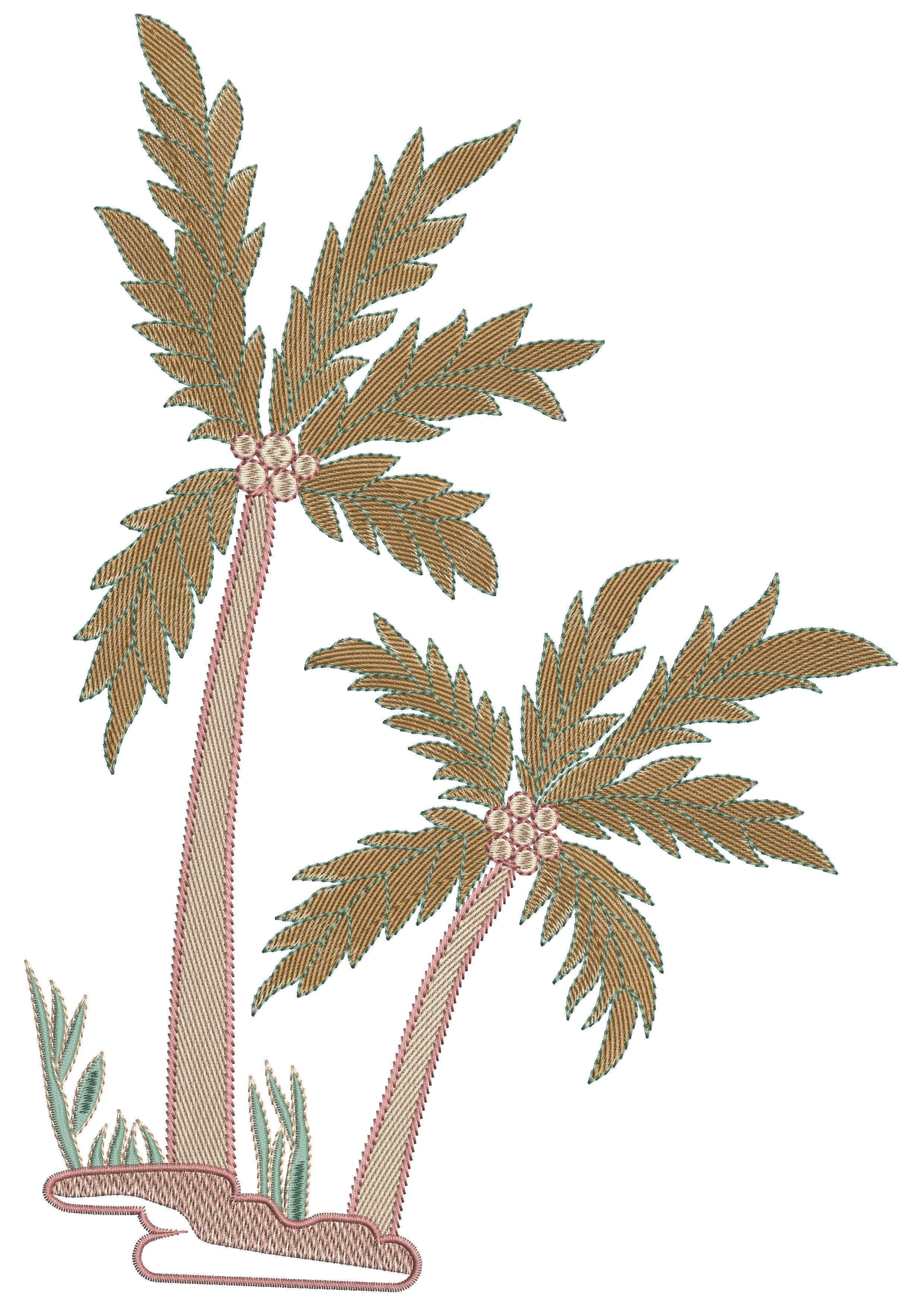 Palm Tree Embroidery Design