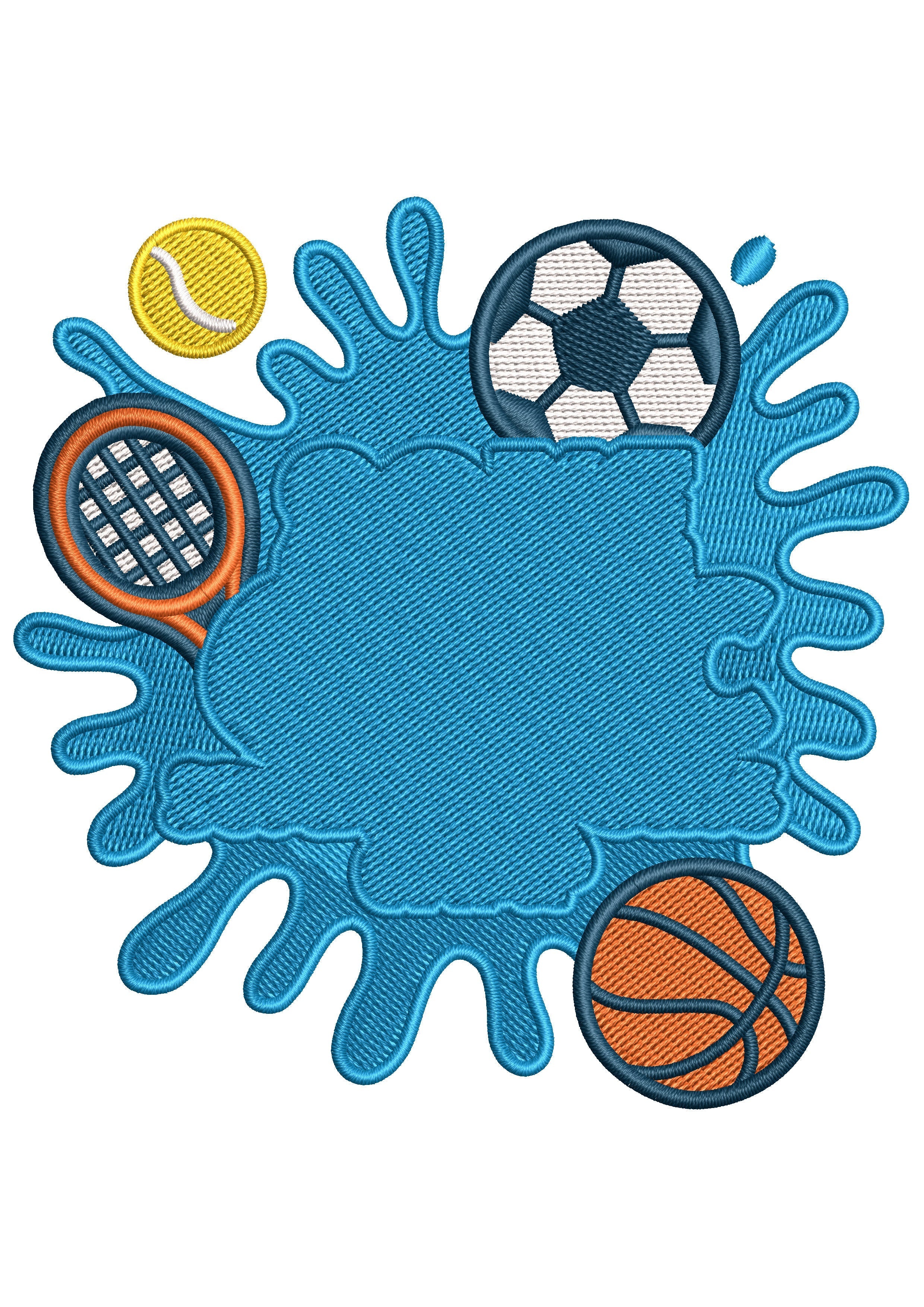 Water Sports Embroidery Design
