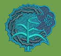 Abstract Foliage Medallion Embroidery Design