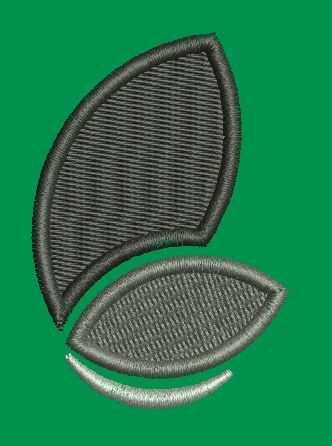 Black Leaves Embroidery Design