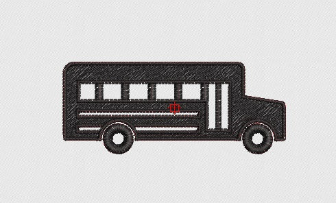 Bus Embroidery Design